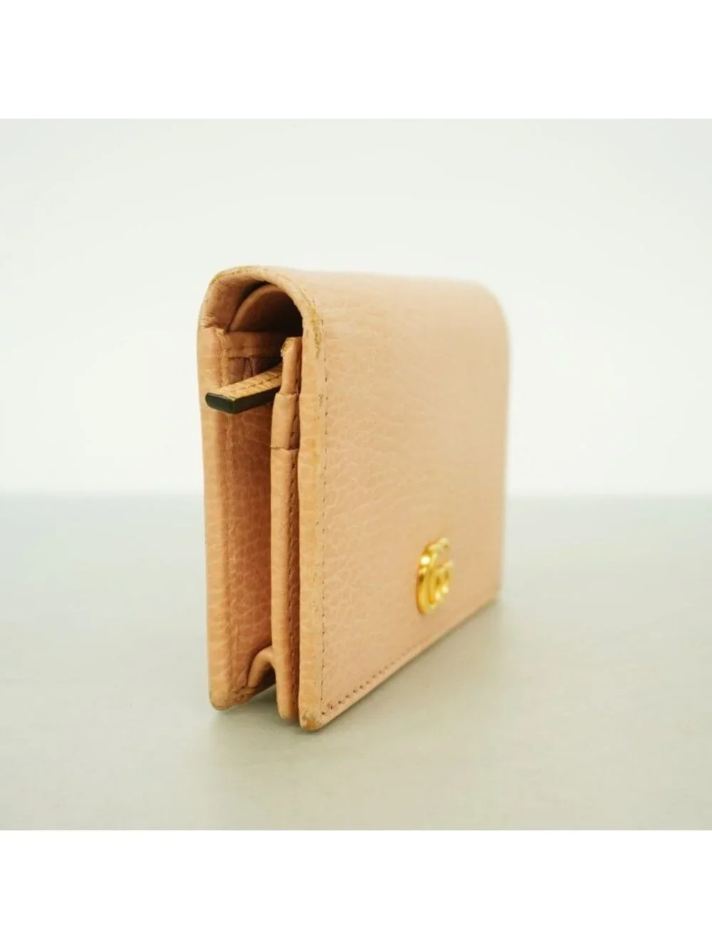 Gucci Wallet GG Marmont Leather Pink Gold